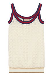 Gucci G Rhombus-patterned tank top - Bianco