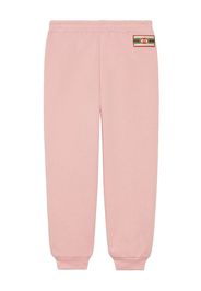 Gucci Kids Pantaloni sportivi con applicazione logo - Rosa