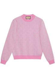Gucci monogram-jacquard wool jumper - Rosa