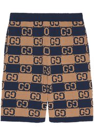 Gucci GG Supreme intarsia-knit shorts - Blu