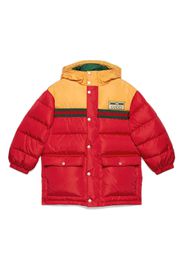 Gucci Kids Web stripe-detail padded coat - Rosso