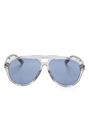 Gucci Eyewear Occhiali da sole oversize con stampa - Grigio