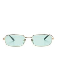 Gucci Eyewear Occhiali da sole squadrati con logo inciso - Oro