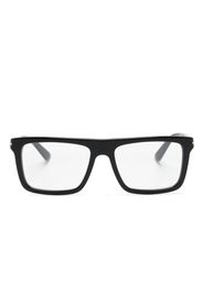 Gucci Eyewear Occhiali squadrati con logo inciso - Nero