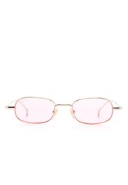 Gucci Eyewear logo-engraved oval-frame sunglasses - Oro