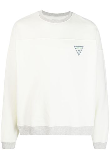 GUESS USA logo-print jersey sweatshirt - Bianco