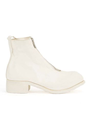 Guidi front zip ankle boots - Bianco