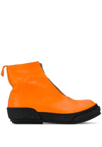 color-block front-zip boots