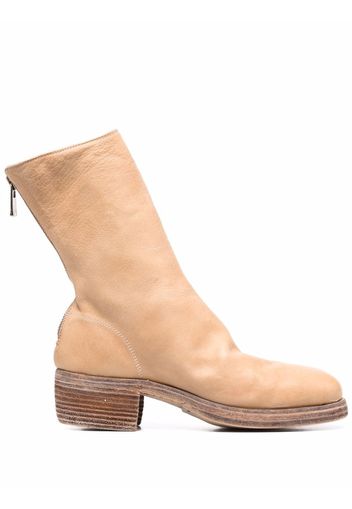 Guidi high leather ankle boots - Toni neutri