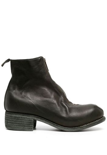 Guidi 40mm zip-up leather ankle boots - Verde
