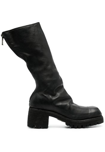 Guidi rear zip-fastening leather boots - Nero