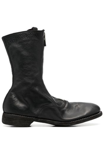 Guidi round-toe leather boots - Nero