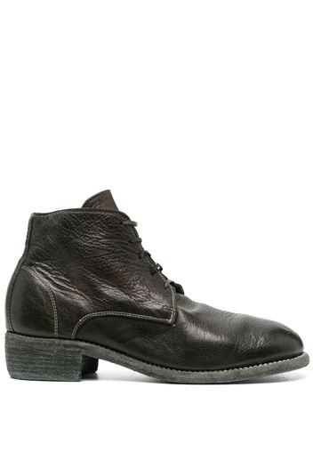 Guidi 793x lace-up pebbled boots - Verde