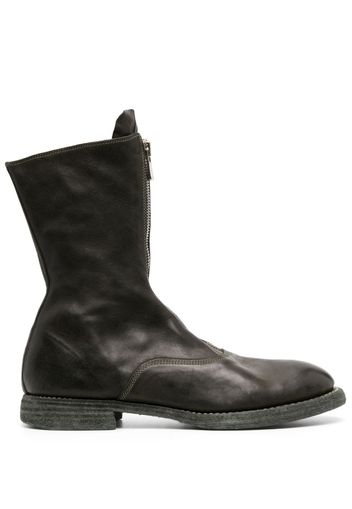 Guidi polished-leather zip-up boots - Verde