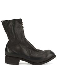 front zip ankle boots