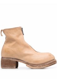 Guidi grained leather round-toe boots - Toni neutri