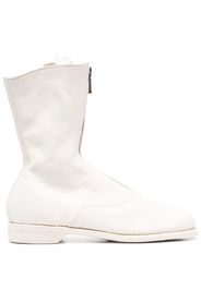 Guidi round-toe leather boots - Bianco