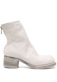 Guidi square-toe leather ankle boots - Grigio
