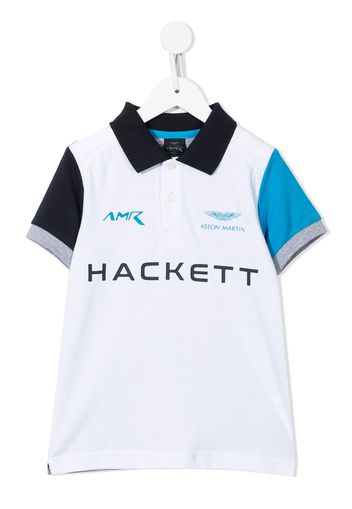 Hackett Kids Polo con stampa - Bianco