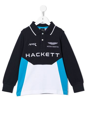 Hackett Kids Polo con design color block - Blu