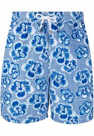 Hackett Costume da bagno a fiori con coulisse - Blu