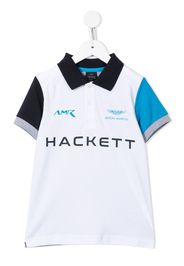 Hackett Kids Polo con stampa - Bianco