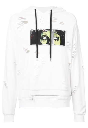 Haculla Destroy Popularity hoodie - Bianco