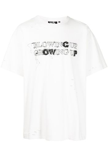 Haculla T-shirt Blowing Up Growing Up - Bianco