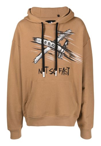 Haculla Not So Fast print hoodie - Marrone