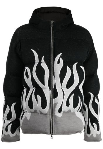 Haculla Piumino con zip Up In Flames - Nero