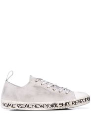 distressed low-top sneakers