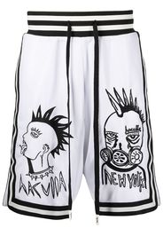 Haculla Shorts con stampa Face Off - Bianco