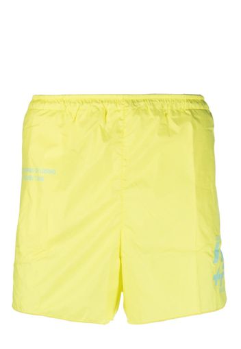 Haider Ackermann logo-print swim shorts - Giallo