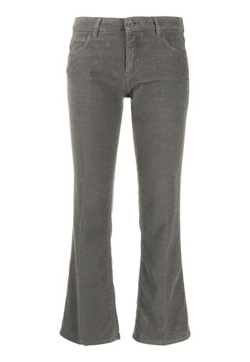 flared cropped trousers