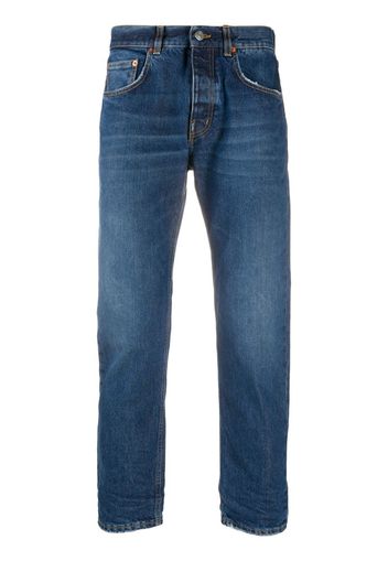 lightly cropped slim jeans