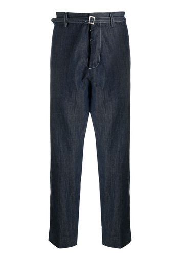 Haikure belted straight-leg jeans - Blu