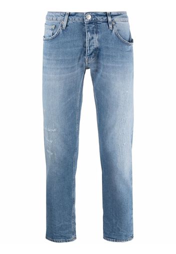 Haikure Jeans con effetto vissuto crop - Blu