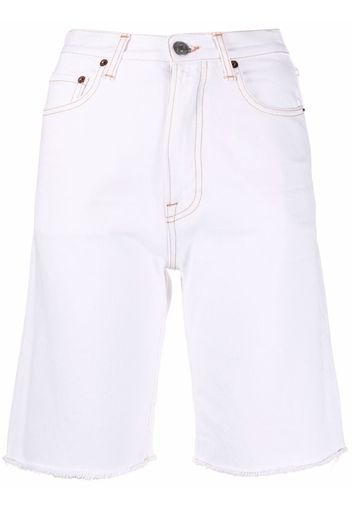 Haikure high-waisted denim shorts - Bianco