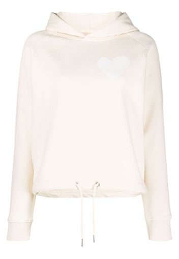 Haikure heart-print pullover hoodie - Toni neutri