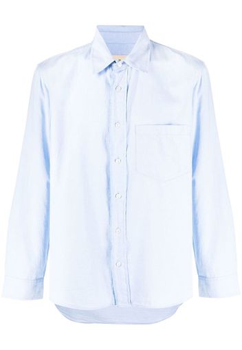 Haikure logo-print long-sleeve shirt - Blu