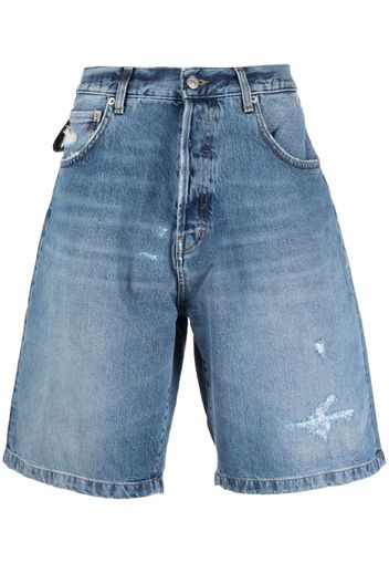 Haikure Shorts denim effetto vissuto - Blu