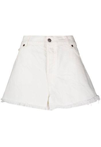 Haikure high-waisted denim shorts - Bianco