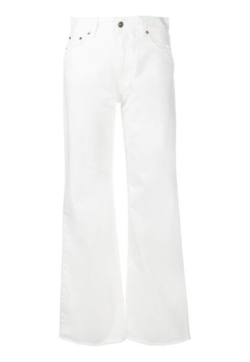 Haikure wide-leg denim jeans - Bianco