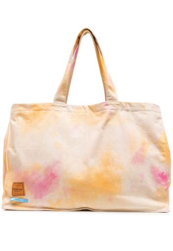 Haikure paint-splatter print cotton tote bag - Arancione