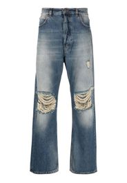 Haikure distressed straight leg jeans - Blu