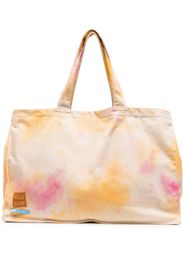 Haikure paint-splatter print cotton tote bag - Arancione