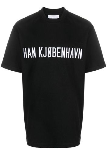 Han Kjøbenhavn logo-print organic cotton T-shirt - Nero