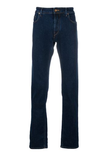 straight leg five pocket jeans