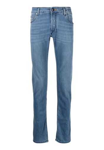 Hand Picked mid-wash slim-fit jeans - Blu