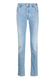 Hand Picked logo-patch straight leg jeans - Blu